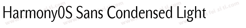 Harmony0S Sans Condensed Light字体转换